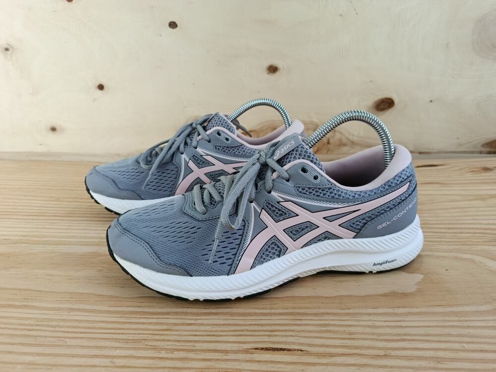 ASICS Gel-Contend 7 Gray Pink Running Shoes Sneakers Women US 9 / UK 7 / EU 40.5